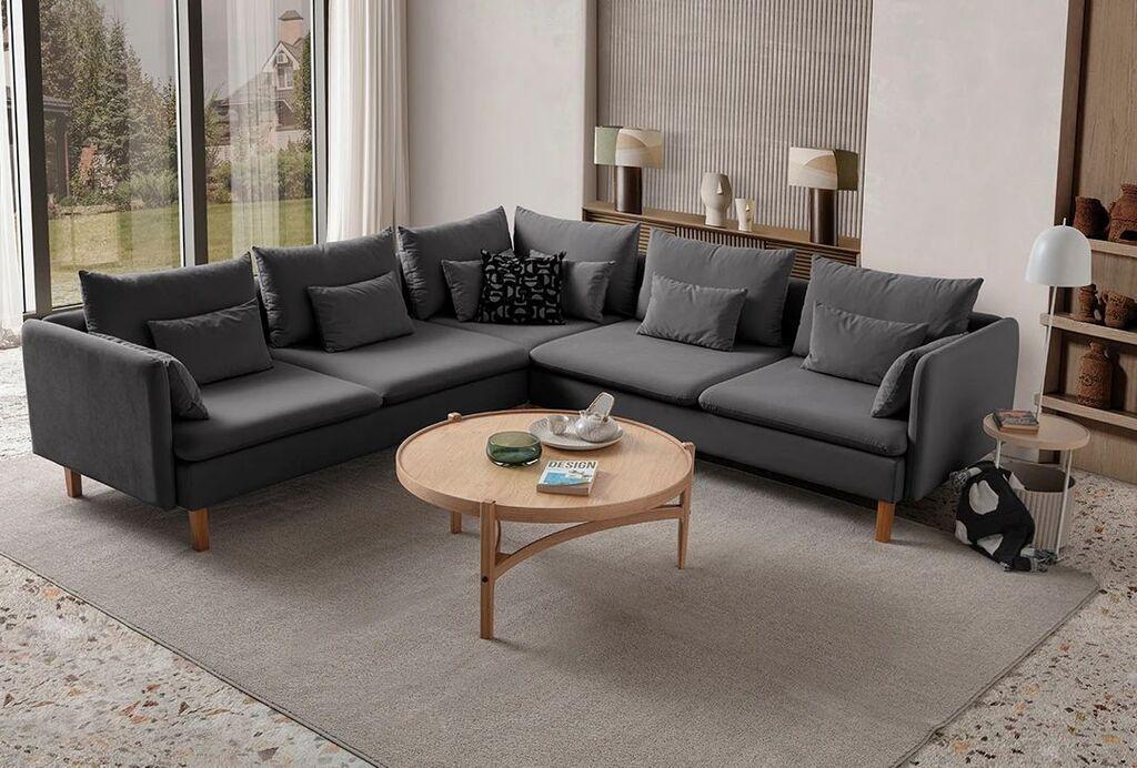 Аголна софа Atelier del Sofa Flexy L, 285 x 285 x 100 см, Антрацит