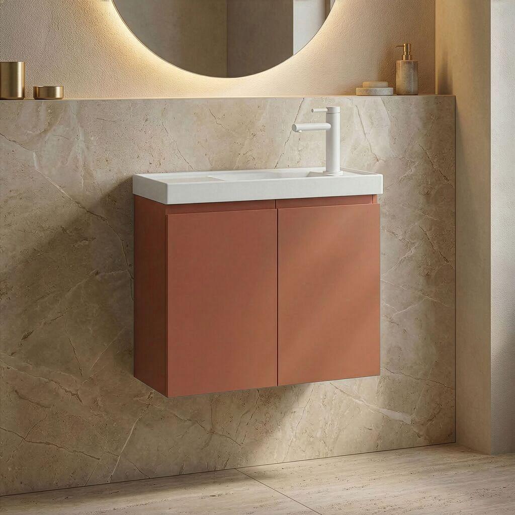 Полица за бања Hanah Home, кафеава