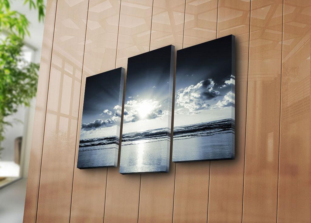 Wallity Декоративни слики на платно, 20x39 см, 3 парчиња, шарени