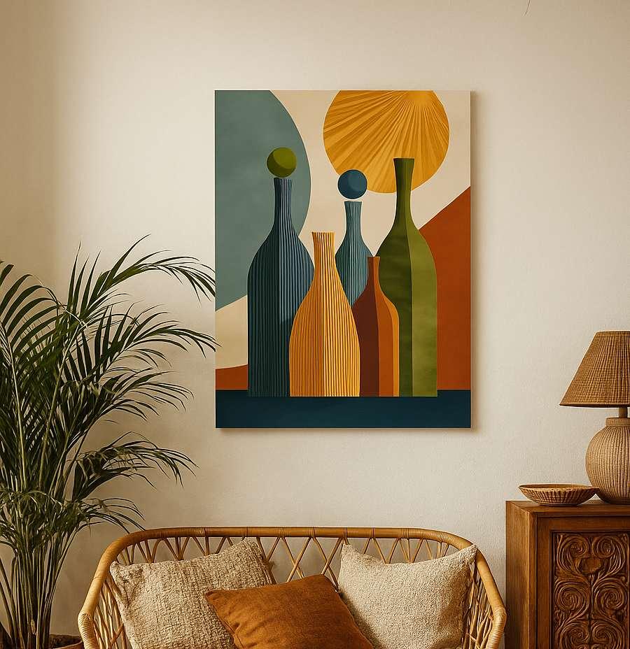 Wallity Декоративна слика на платно, 70x100 см, Шарена