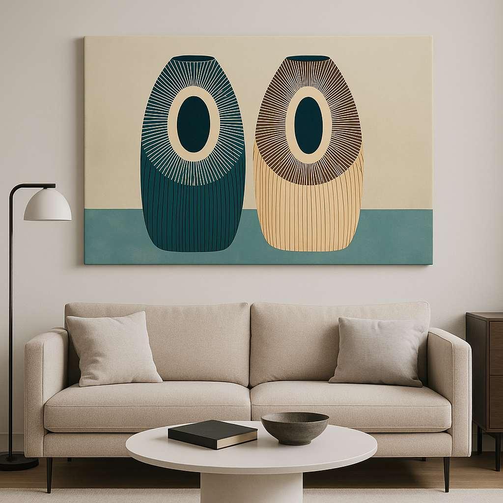 Wallity Декоративна слика на платно, 70x100 см, Шарена
