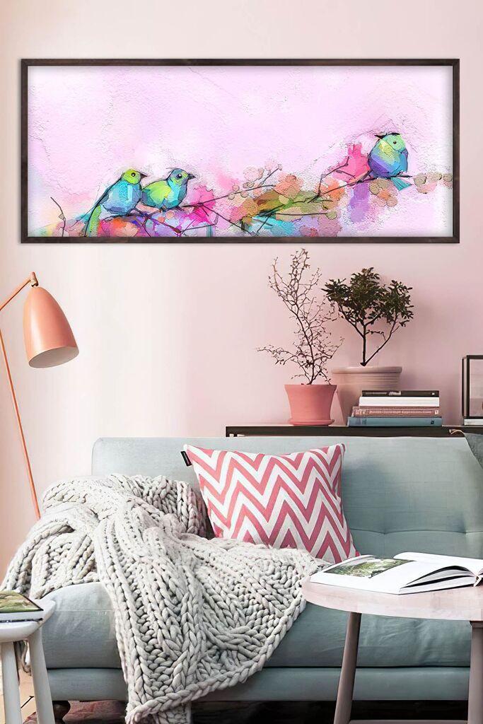 Wallity декоративна врамена слика, 50x120 см, шарена