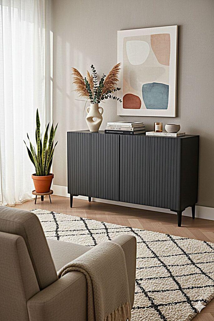 Комода Hanah Home, 120x79x32 см, Антрацит