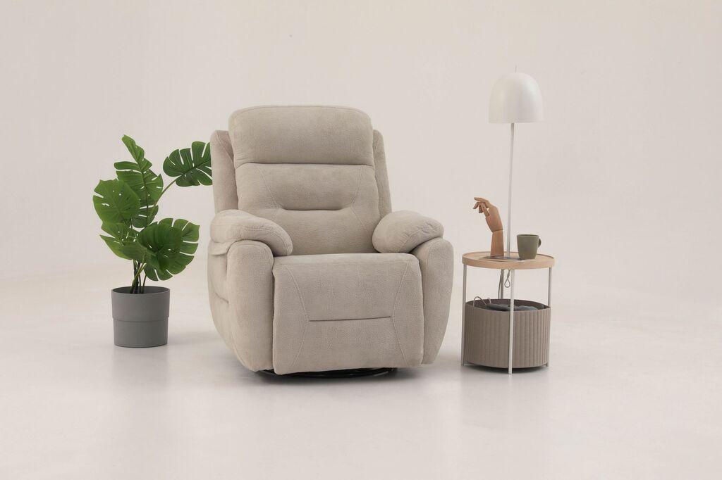 Atelier del Sofa Електрична фотелја Comfort Manuel, 90 x 75 x 105 см, Крем