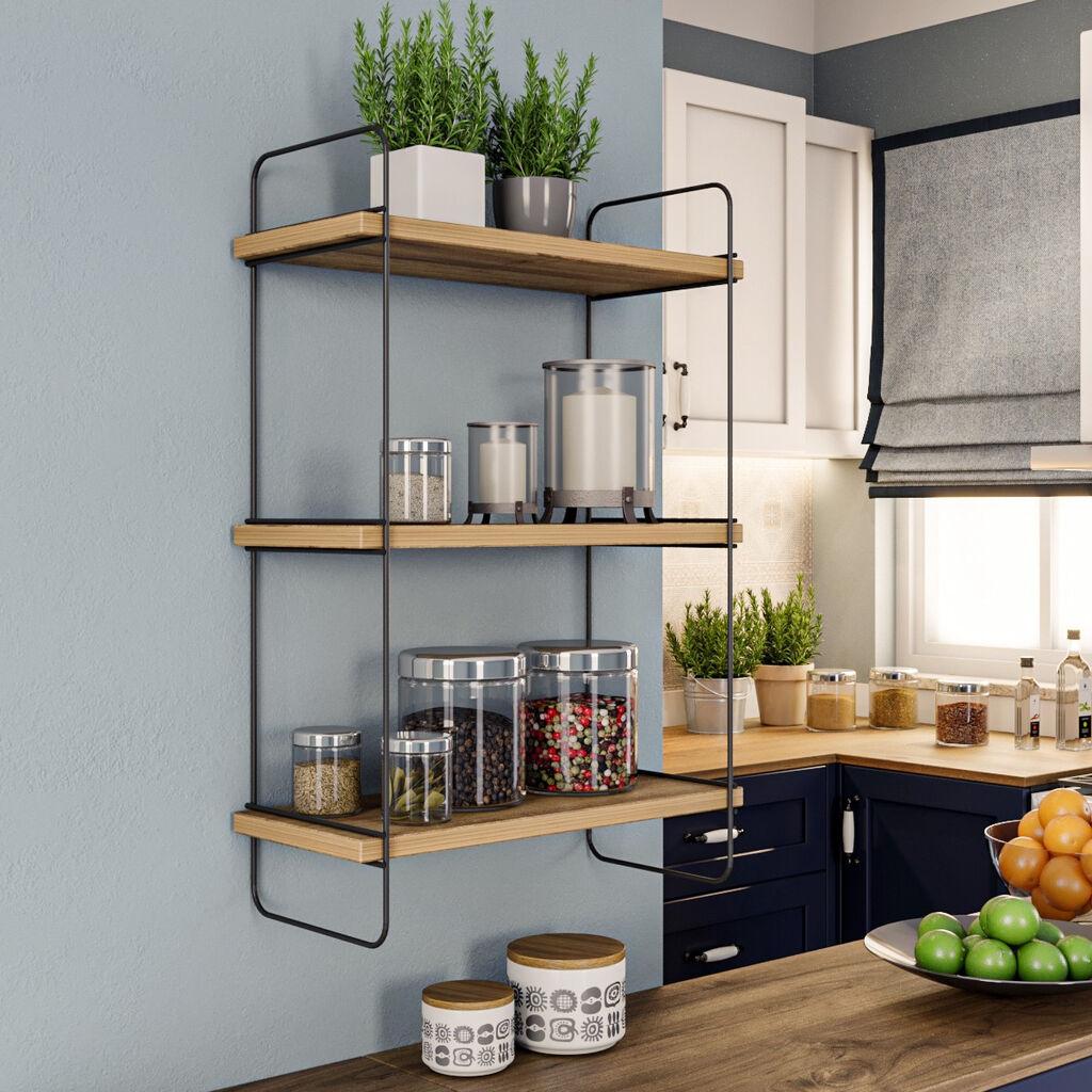 Hanah Home Pullalis Dzидна полица, кафеава