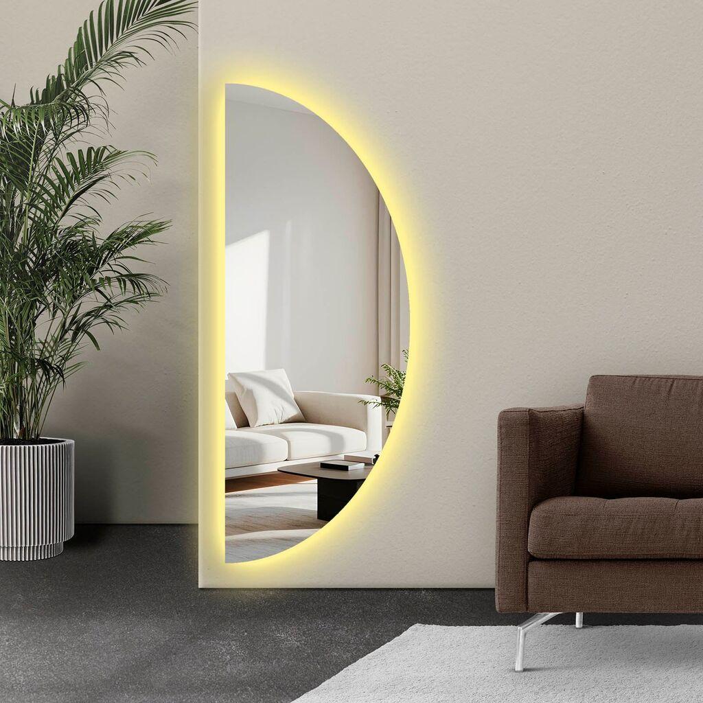 Огледало за дома Hanah со LED осветлување Ledayna-002, 52 x 135 см, шарено