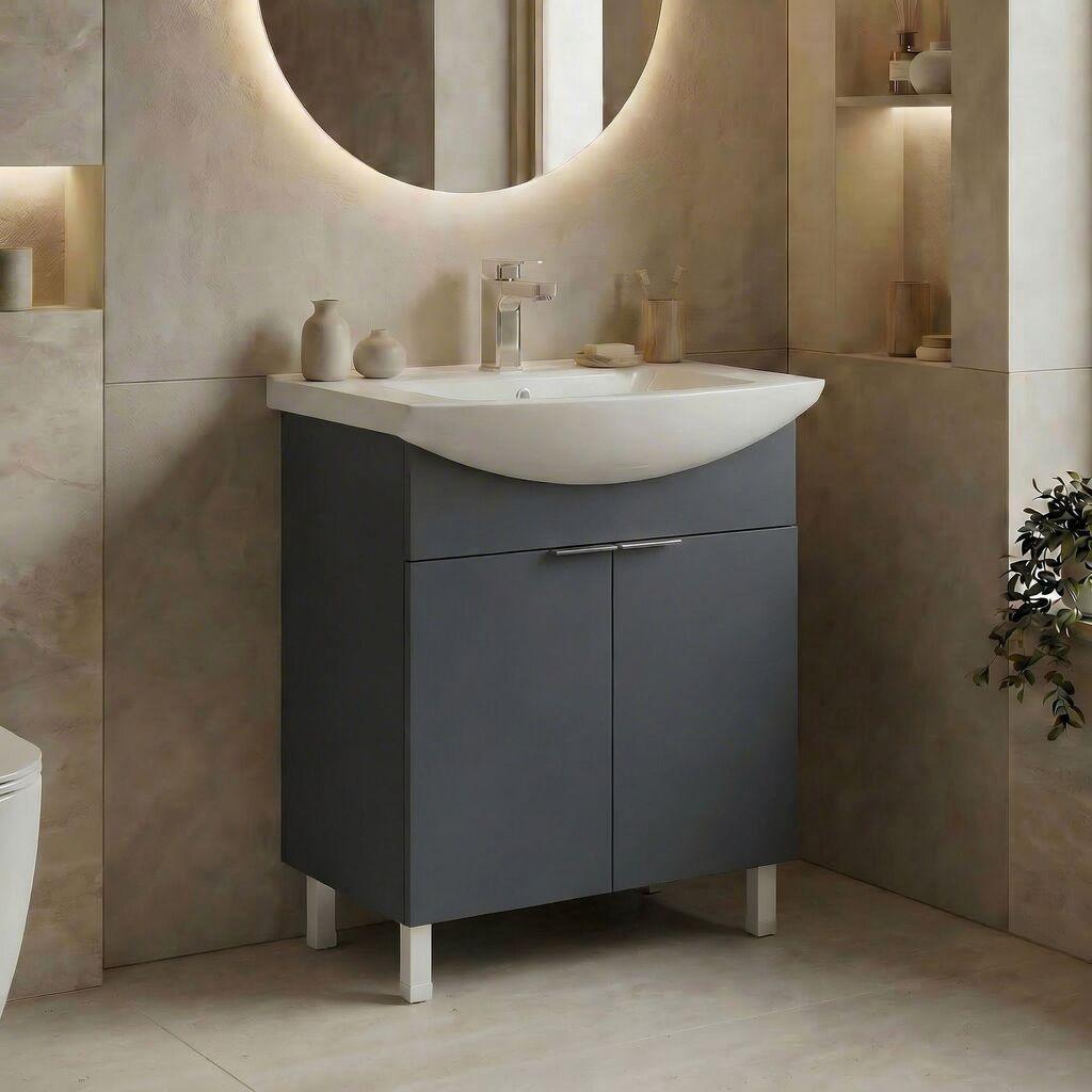 Полица за бања Hanah Home, антрацит