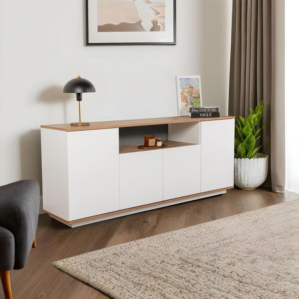 Конзолна маса Hanah Home Arista, 180x75x44.5 см, бела