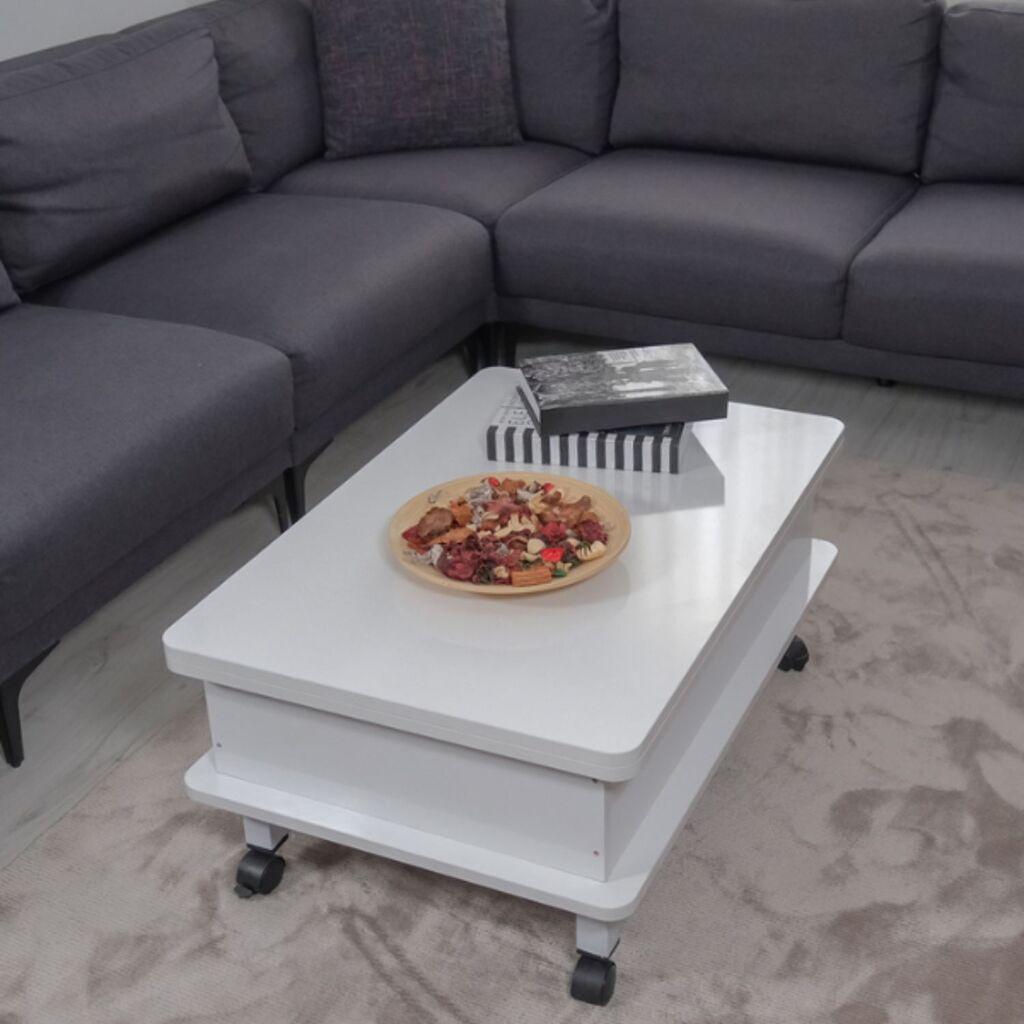 Маса за дневна соба Hanah Home Dy Adt 90x40x60 см, бела