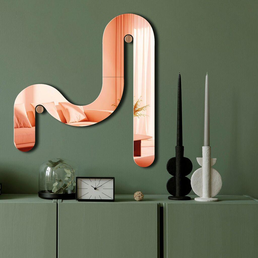 Огледало Wallity Ozgl509, 51x56 см, розево-златно