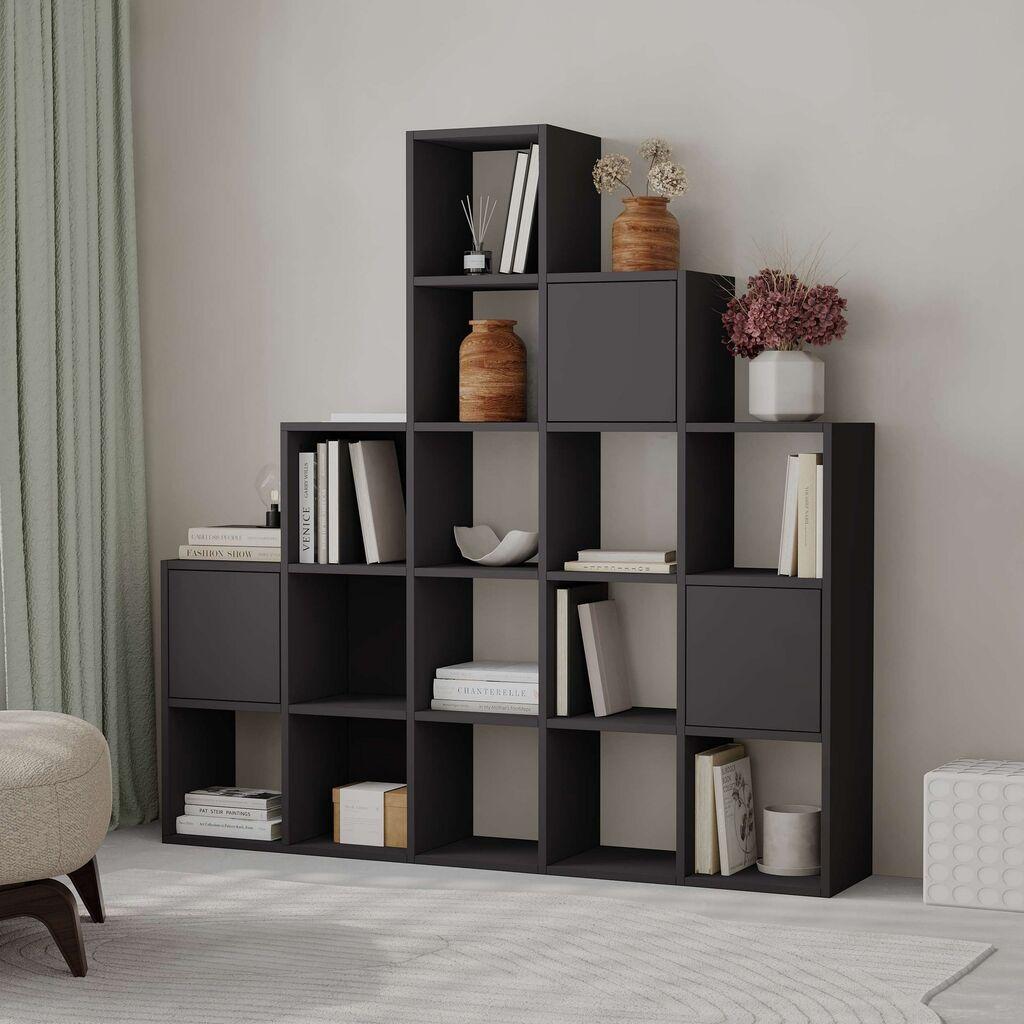 Полица за книги Hanah Home Paleo, црна