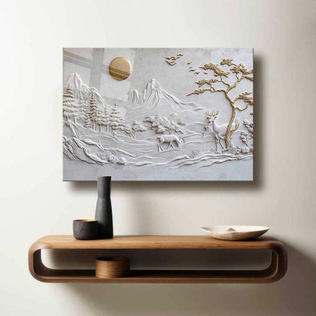 Wallxpert Декоративна слика на калено стакло Camtbl-077, 50 x 70 см, Шарена