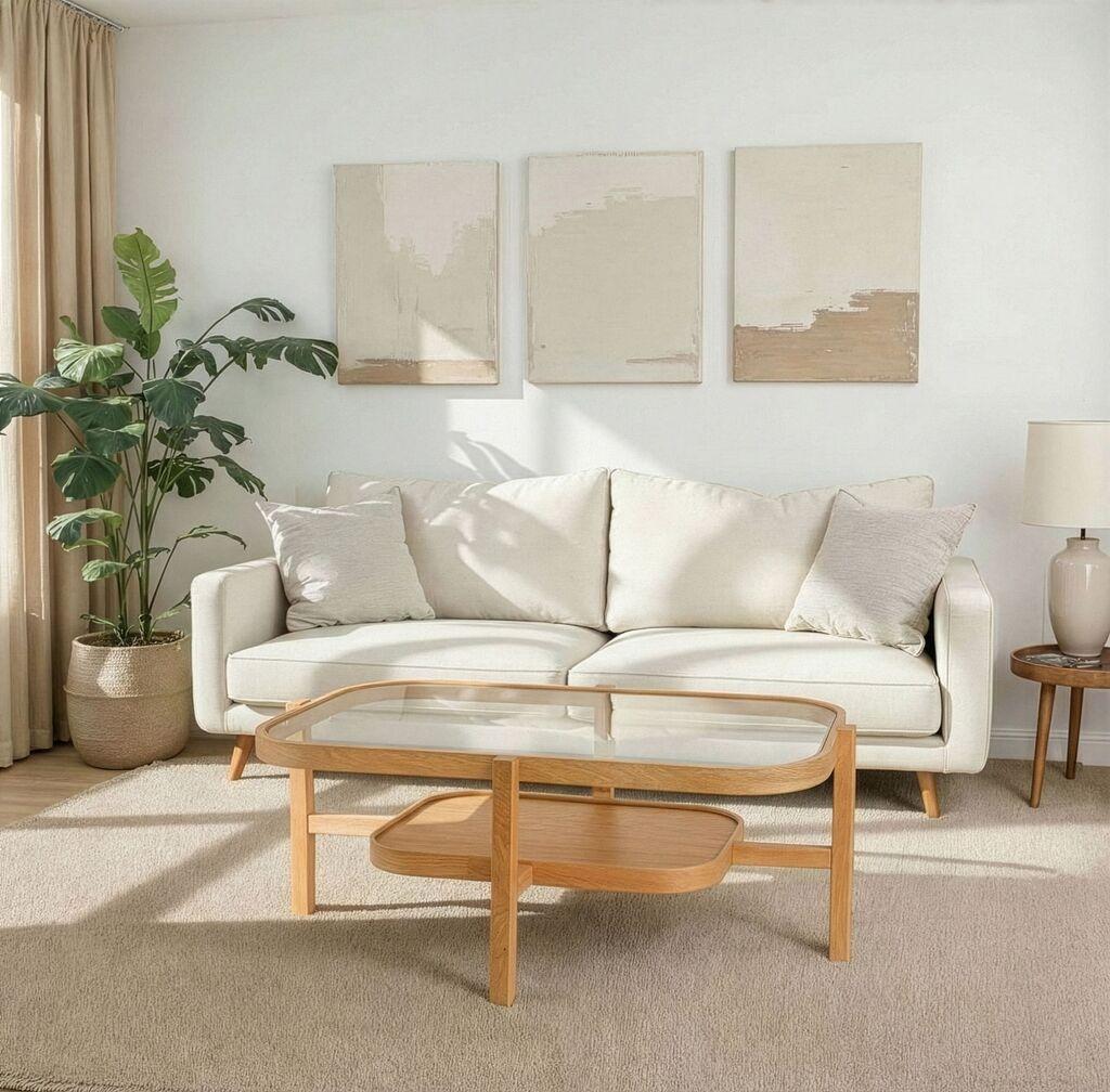Маса за дневна соба Hanah Home Godiva, 110x48x70 см, кафеава