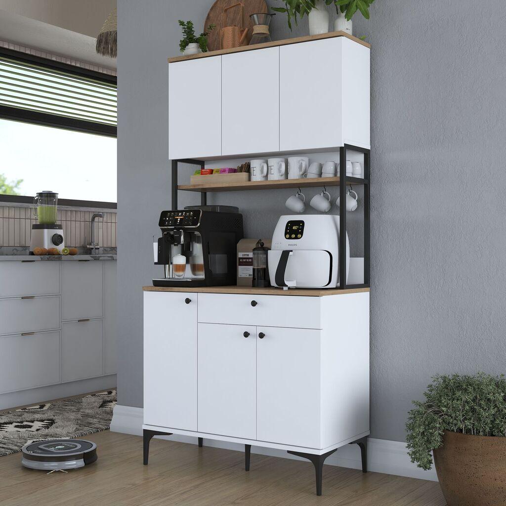 Hanah Home повеќенаменски плакар JE197-3806, 90,2x184,2 см, бел