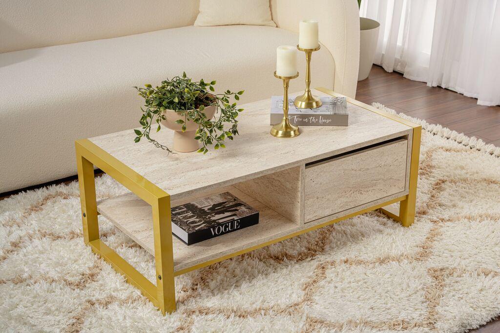 Маса Hanah Home Club Haldizen, 105x40x55 см, беж