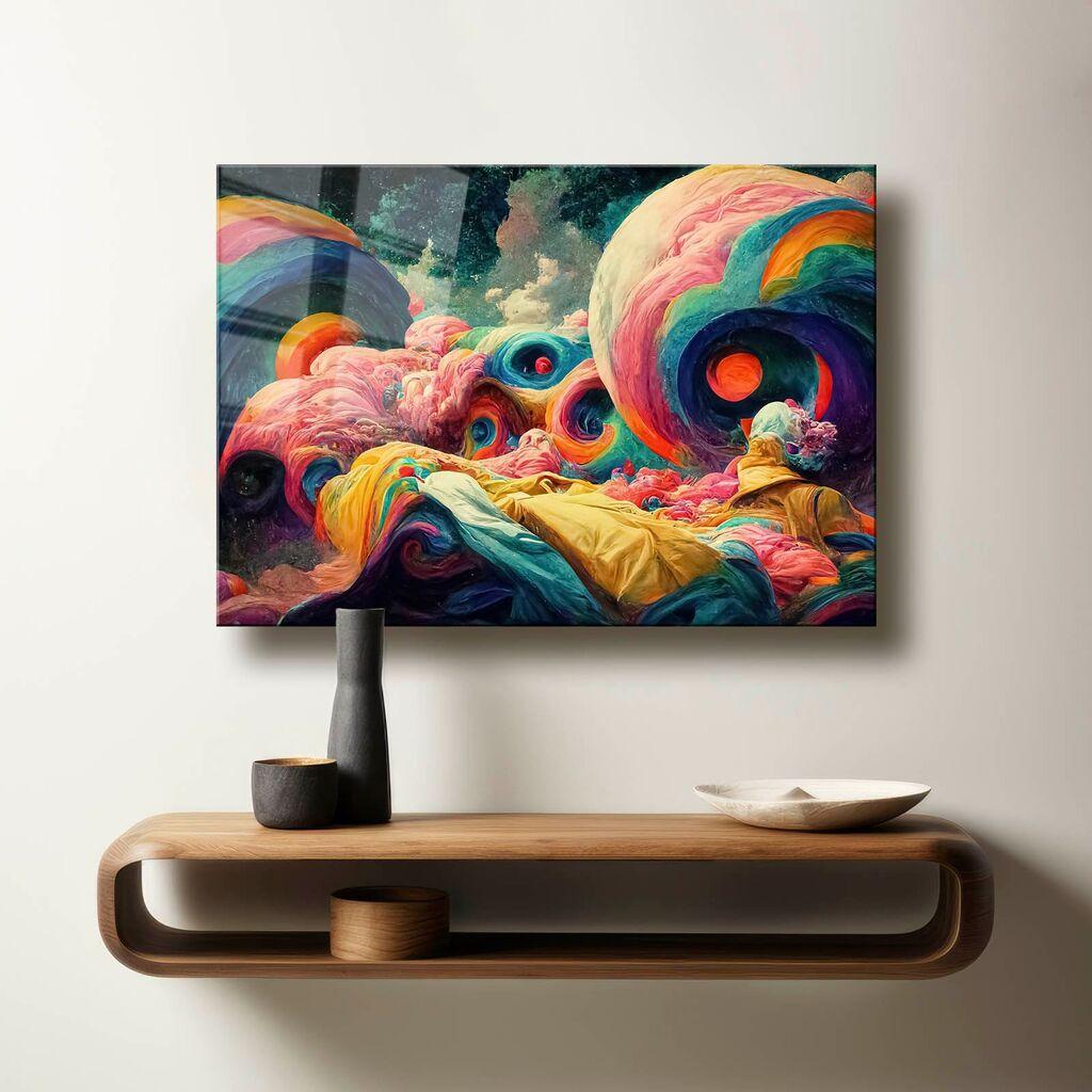 Декоративна слика Wallity на калено стакло, 60x90 см, шарена