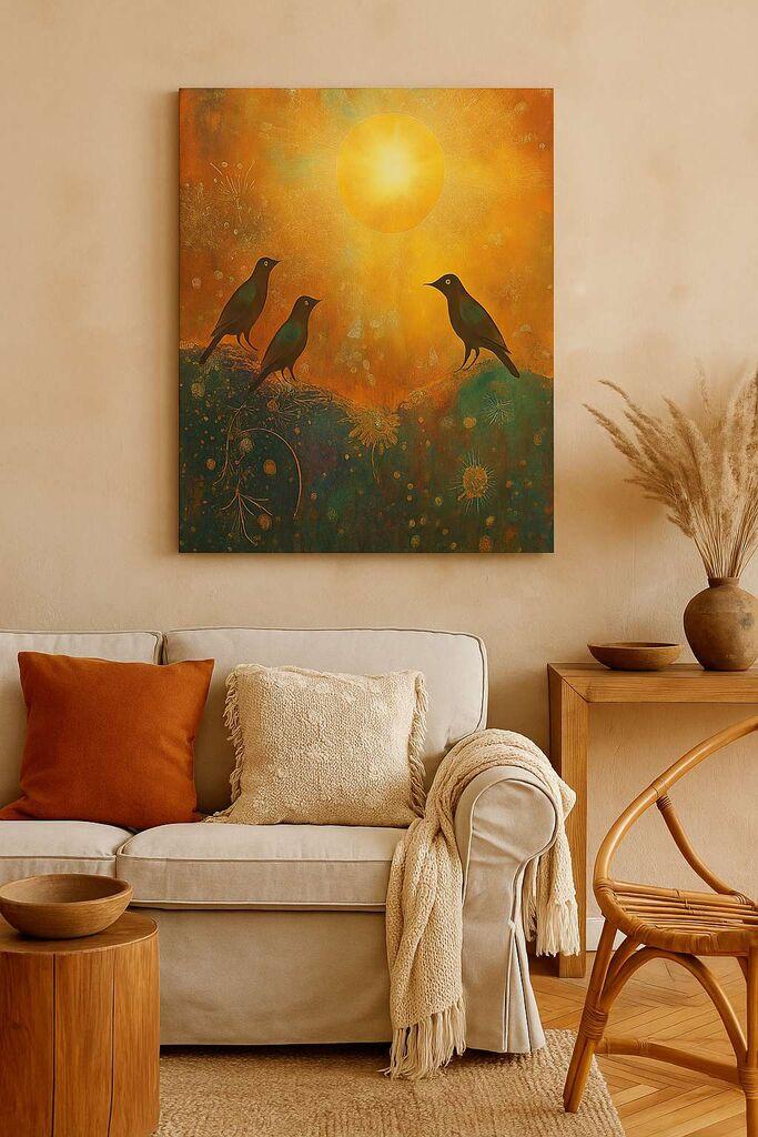 Wallity Декоративна слика на платно, 70x100 см, Шарена