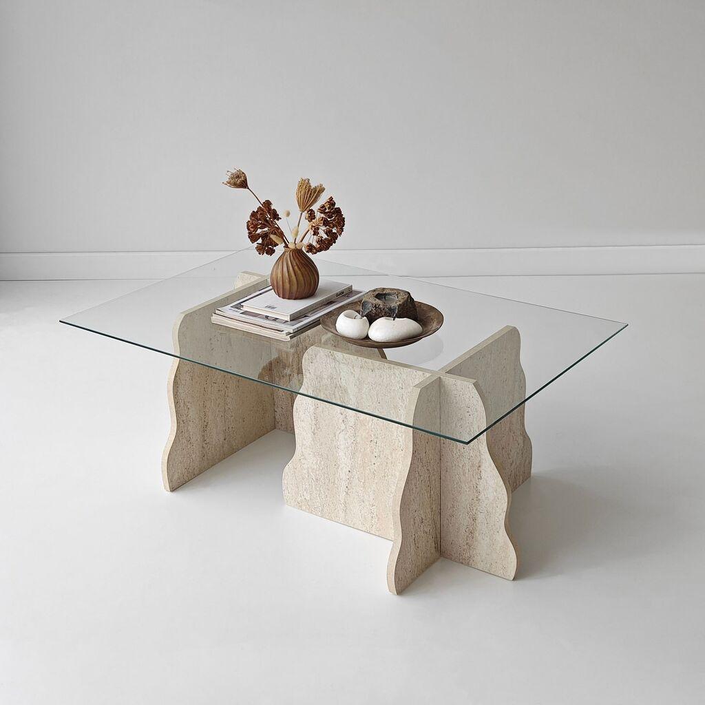 Масичка за кафе Hanah Home, 105x40 см, беж