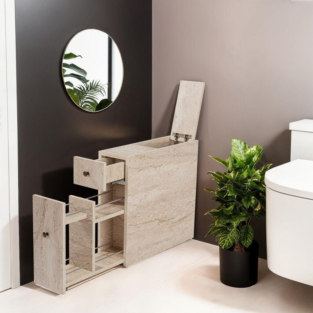Ормар за бања Hanah Home, 20x55x60 см, крем боја