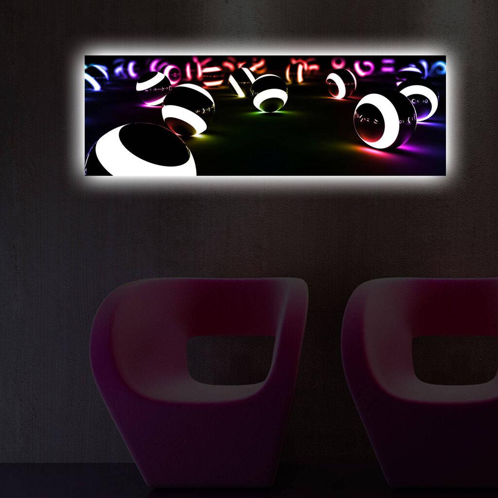 Wallity Слика со LED Осветлување 4570DACTBURN-006, 45x70 cm