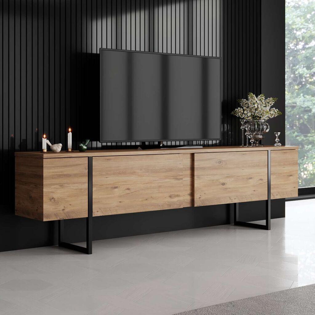 Комода за ТВ Hanah Home Luxe, 180x30x50 см, даб
