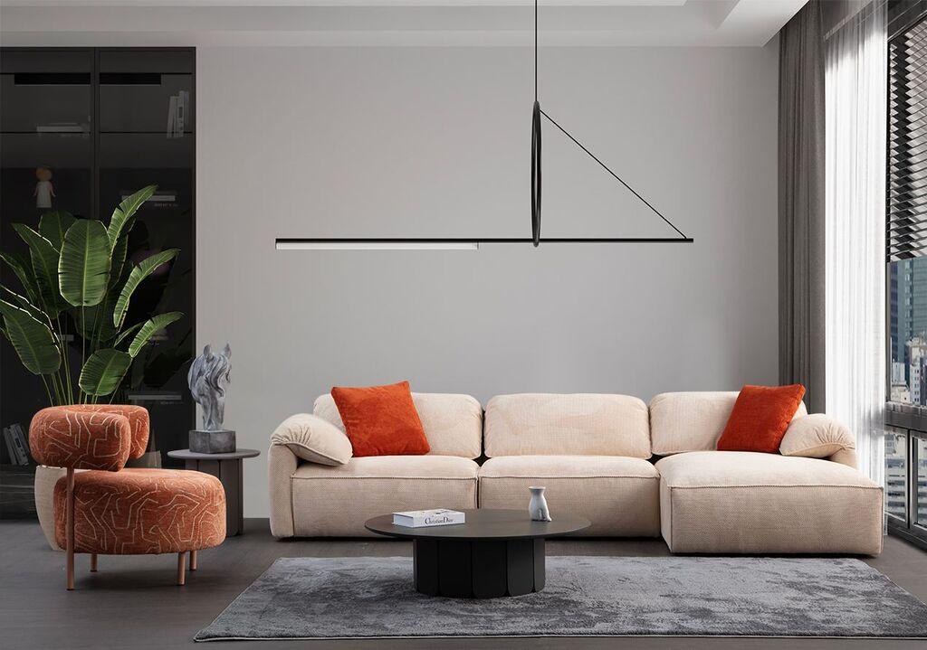 Аголна гарнитура софа Atelier del Flamingo, 335x170 см, крем боја
