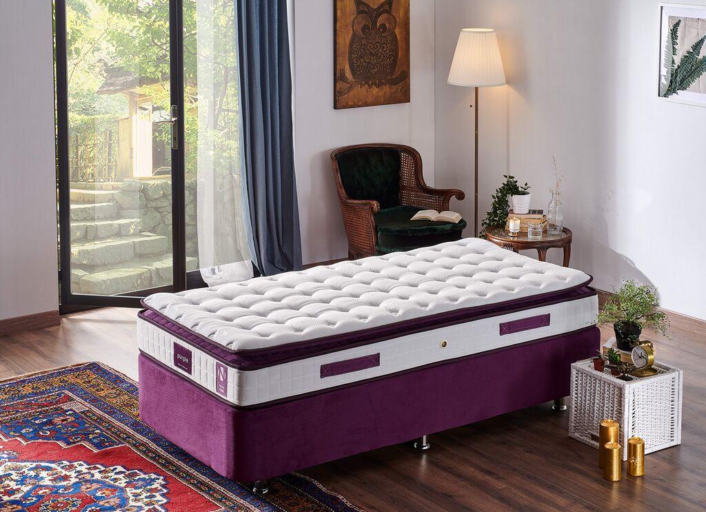 Душек Hanah Home Purple, 90x190 см, бел