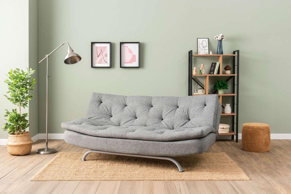 Расклопна софа Atelier del Sofa Rivo, 185x63x82 см, сива