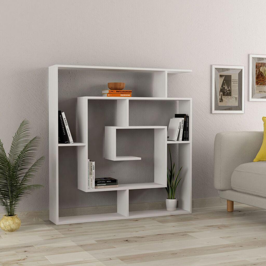 Полица за книги Hanah Home, 125x128.6x22 см, бела