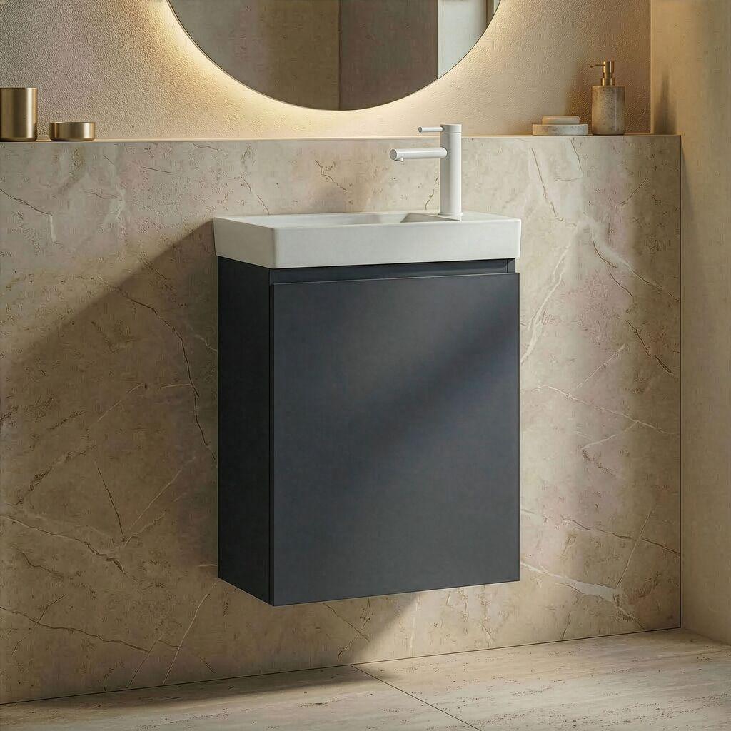 Полица за бања Hanah Home, антрацит
