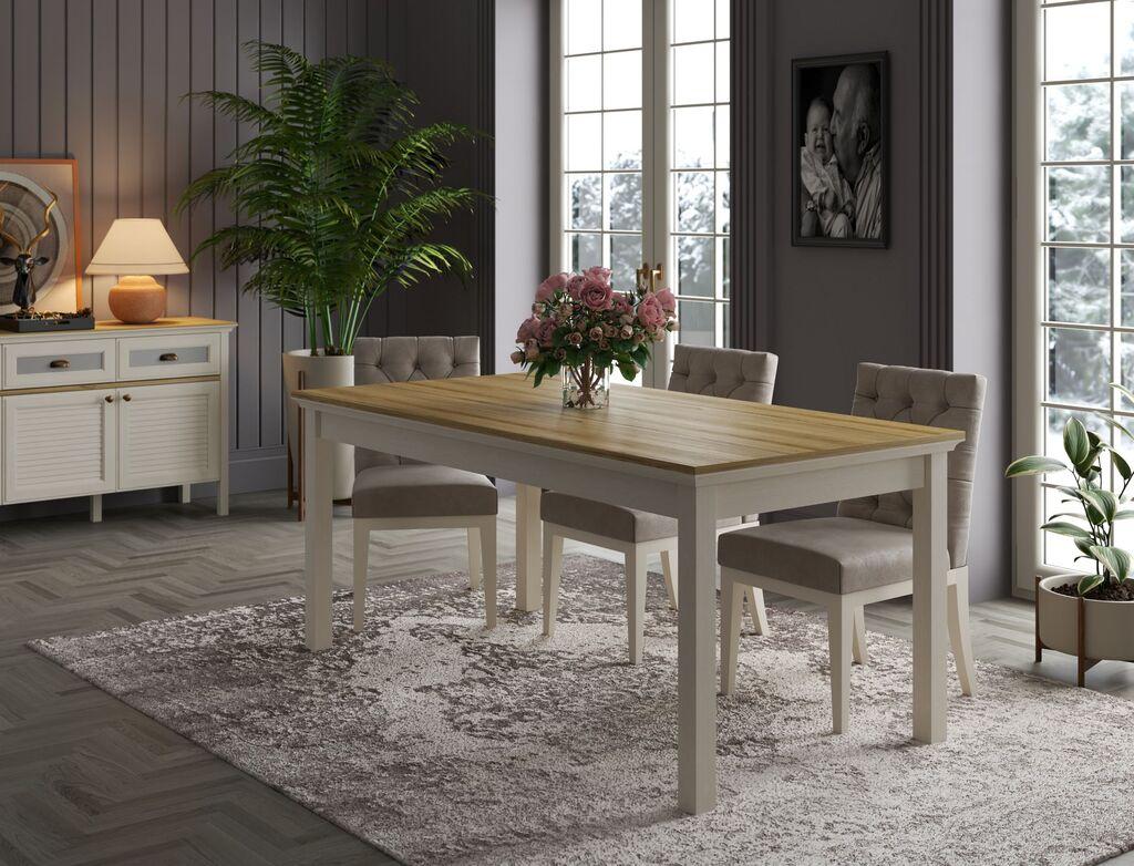 Трпезариска маса Hanah Home FRN-21023, 180,2x77,6x90,2 см, крем боја
