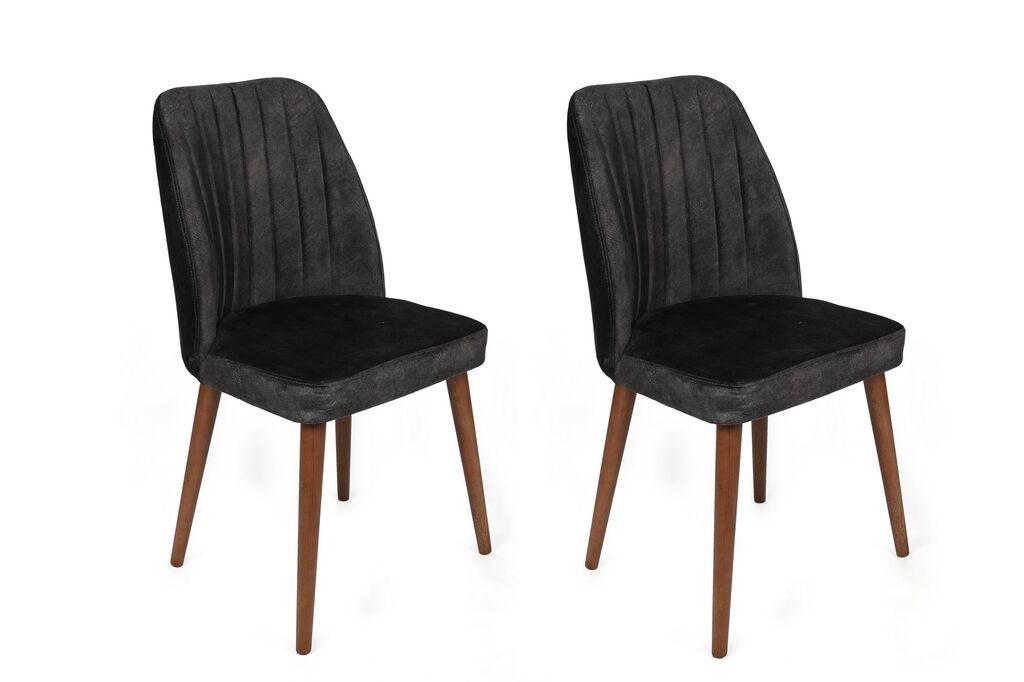 Комплет столчиња Hanah Home Alfa-467 V2, 62x75x51.5 см, 2 парчиња, црна