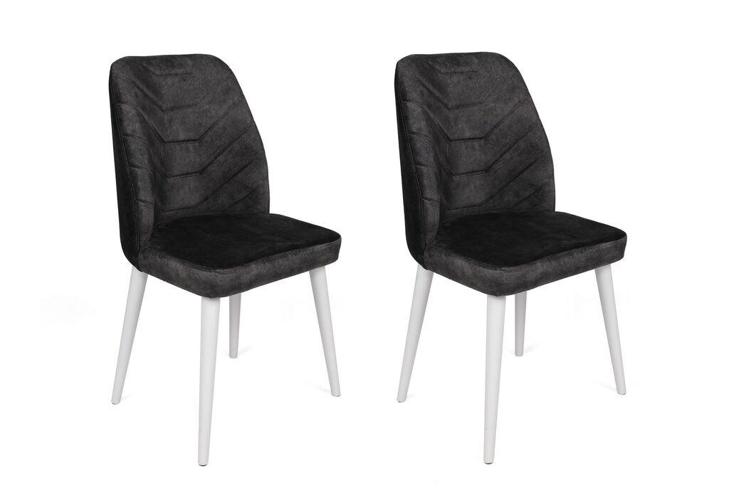 Комплет столчиња Hanah Home Dallas-587 V2, 62x75x51.5 см, 2 парчиња, Антрацит