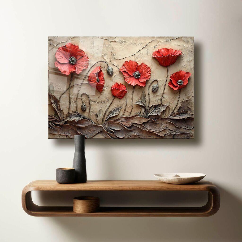 Декоративна слика Wallity на калено стакло, 60x90 см, шарена
