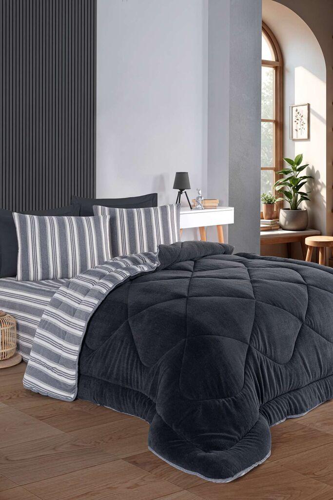 Комплет навлаки за перници L'essentiel Maison Soft Line, 50x70 cm, 2 парчиња, Антрацит