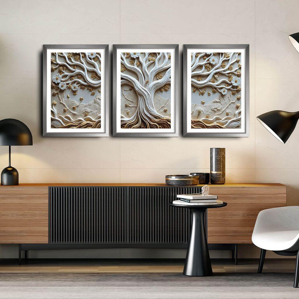 Wallity Декоративни слики во рамка, 38x53 см, 3 парчиња, шарени