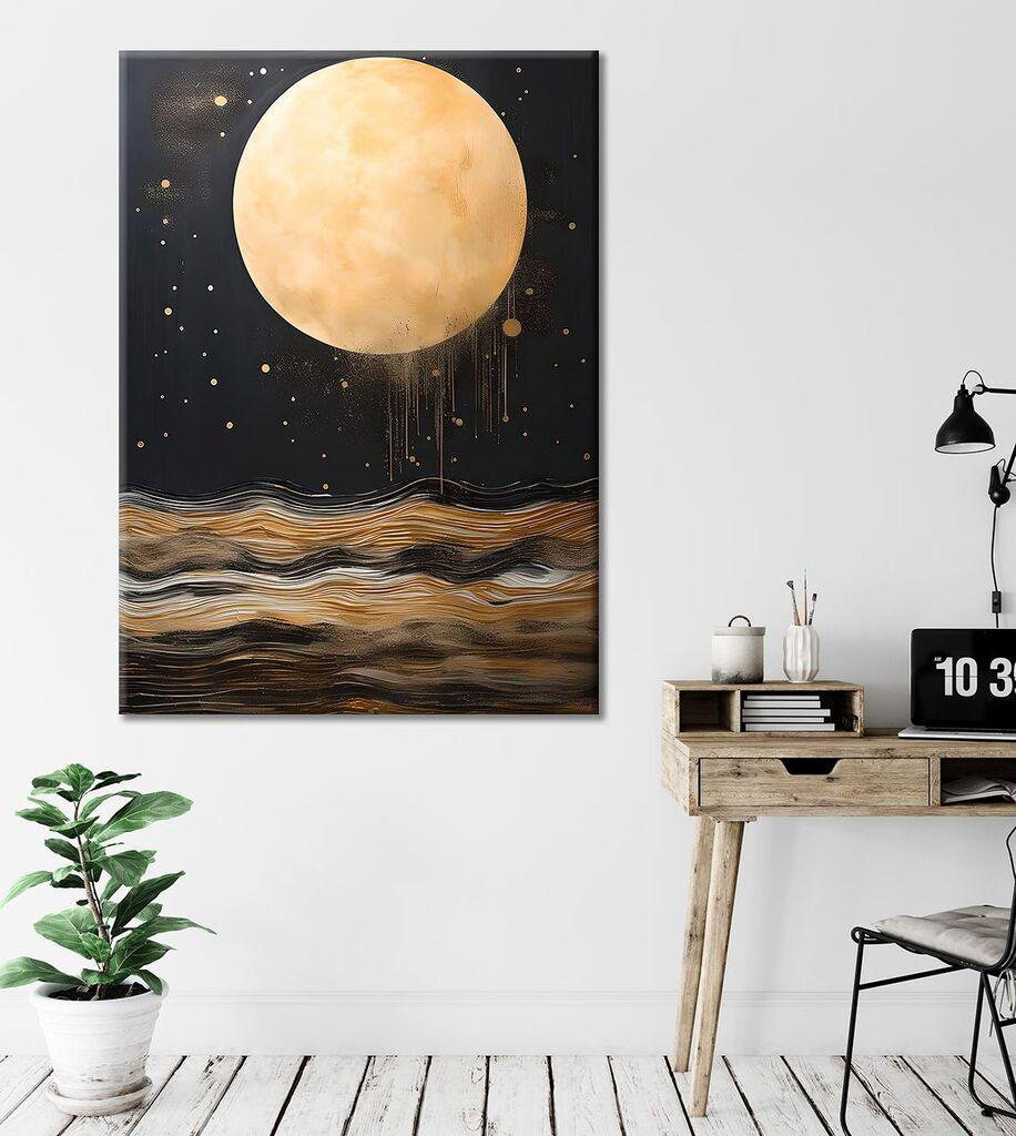 Декоративна слика Wallity на платно, 70x100 см, златни бои