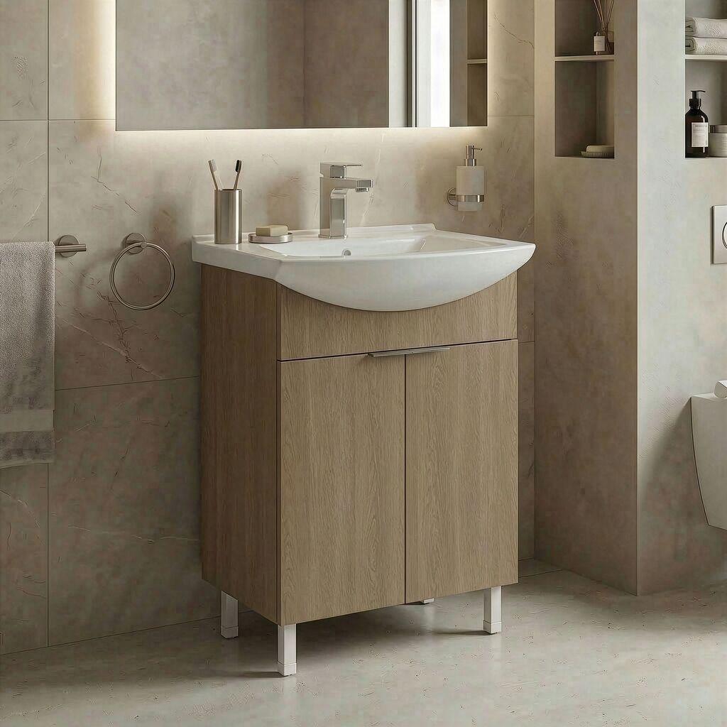 Полица за бања Hanah Home, крем