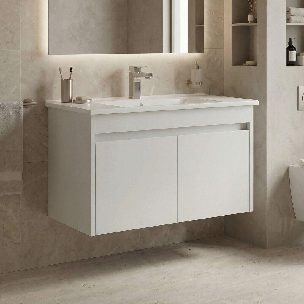 Полица за бања Hanah Home, бела