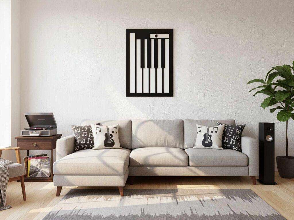 Wallity декоративна врамена слика, 47,5x68 см, црна