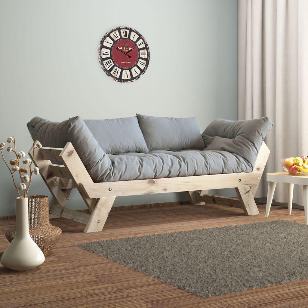 Двосед Hanah Home Garden, природна и сива
