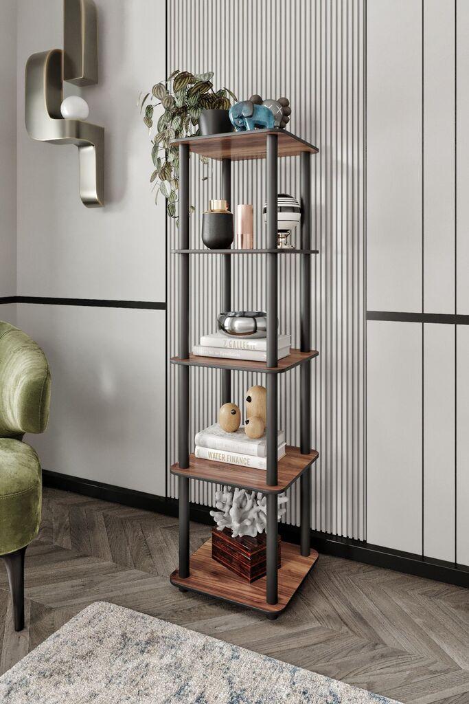 Полица за книги Hanah Home, 34x140x34 см, боја на орев