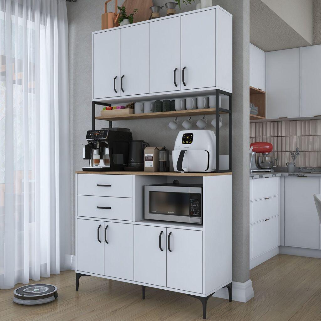 Повеќенаменски гардеробер Hanah Home JE209-3901, 120x218,6 см, бел