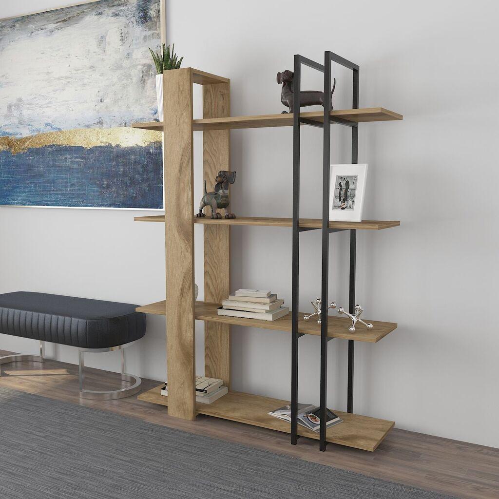 Полица за книги Hanah Home Onno, 120x160x31 см, боја на даб