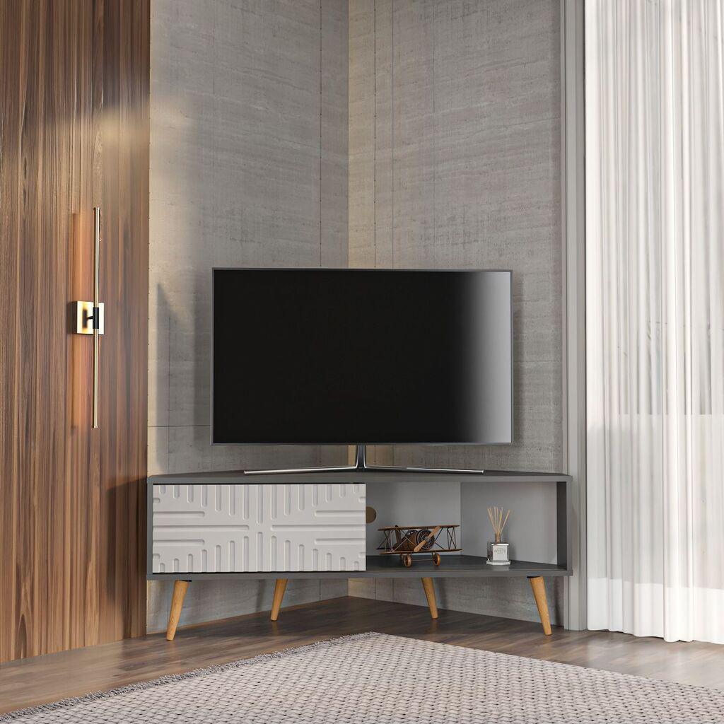 Комода за телевизор Hanah Home Mora, 140x45x34 см, антрацит