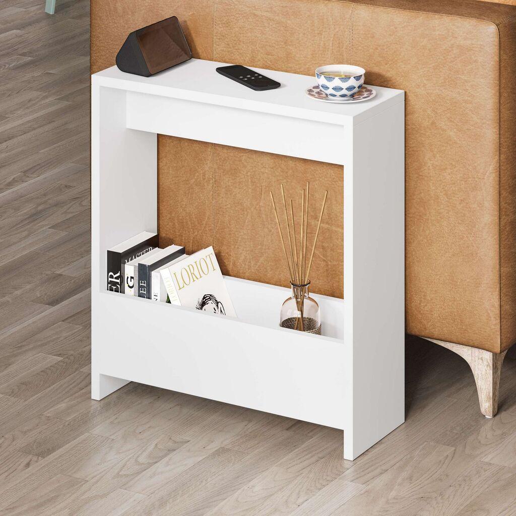 Помошна масичка Hanah Home Simpi, 55x60x20 см, бела