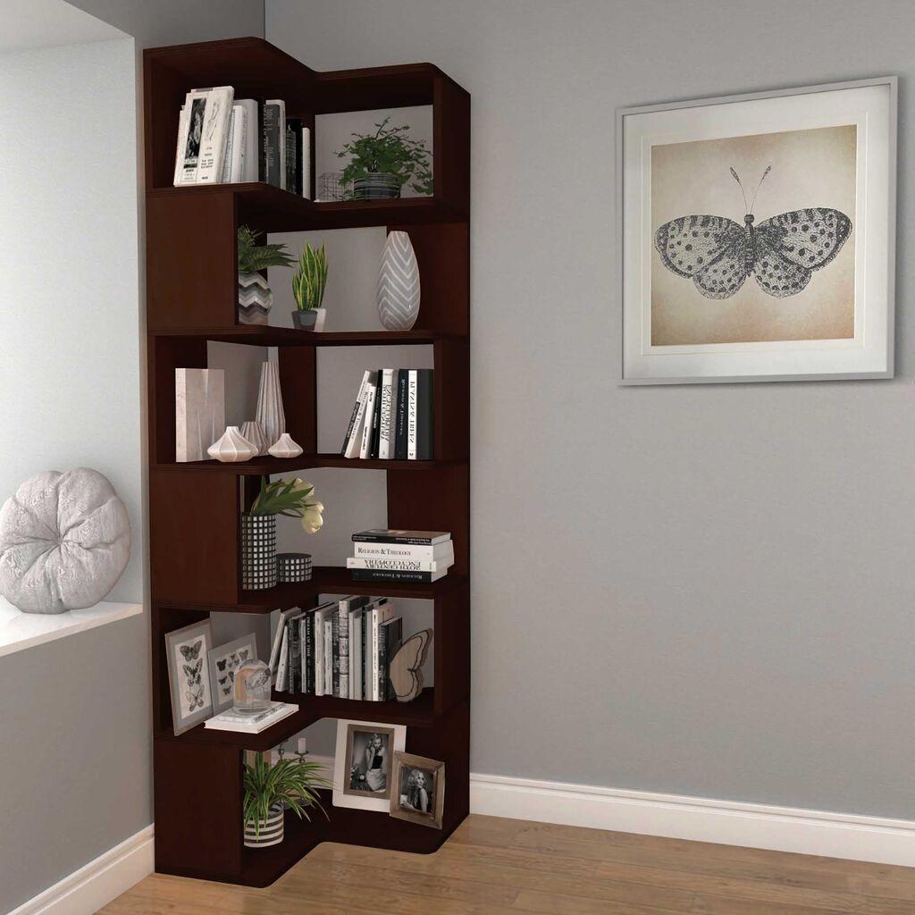 Полица за книги Hanah Home CPT4807-19255x192x27 см, кафеава