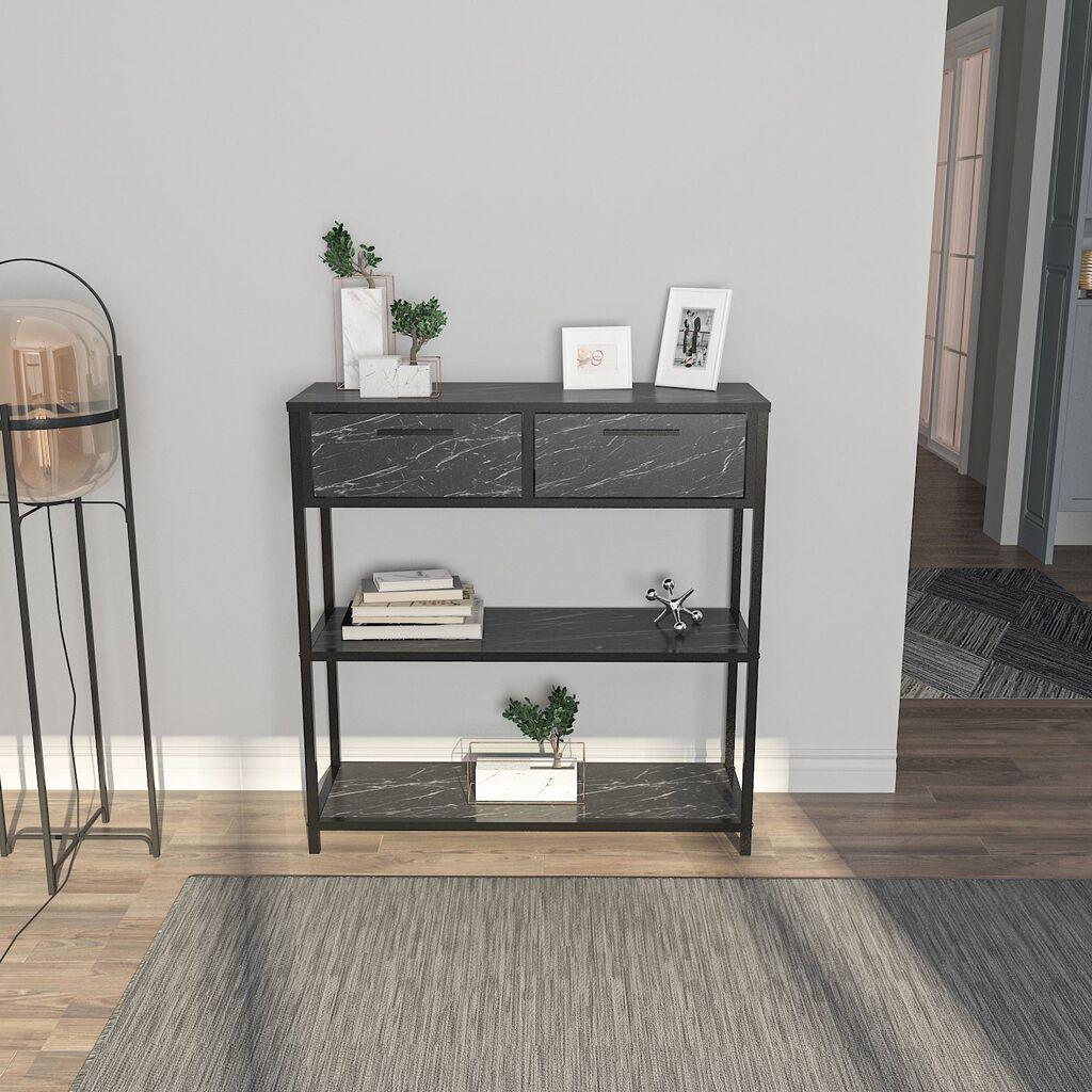 Комода Hanah Home Latho, 90x92x30,5 см, црна