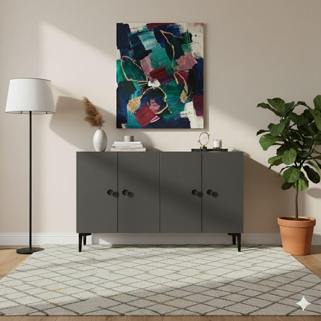 Комода Hanah Home, 120x75x32 см, Антрацит