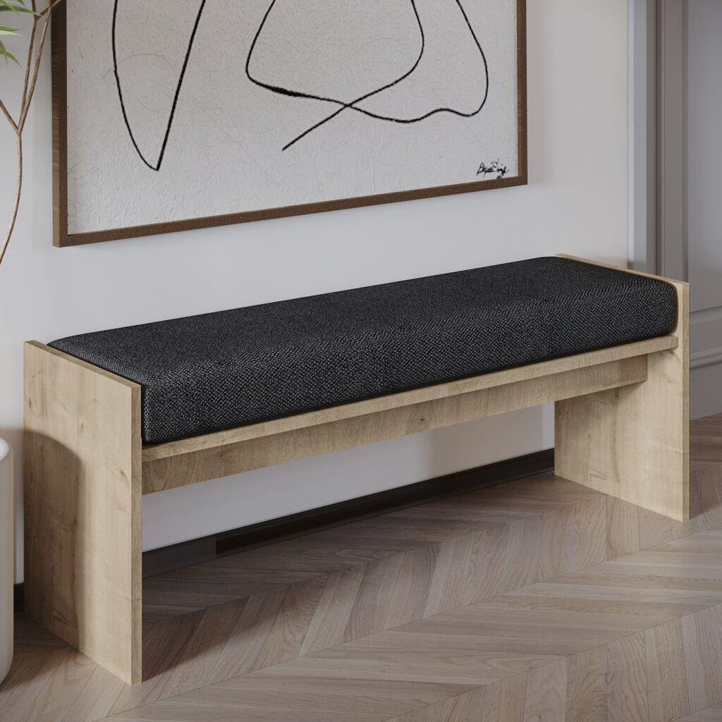 Клупа Atelier del Sofa Pearl, 120x45x35 см, боја на орев